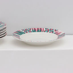 Тарелки Доляна Askım, 18 предметов: 6 тарелок d=20 см, 6 тарелок d=25 см, 6 тарелок глубоких 340 мл, фарфор, разноцветные