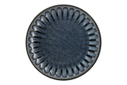 Тарелка обеденная, 26 см, фарфор P, черно-синяя, в крапинку, Black Kitchen