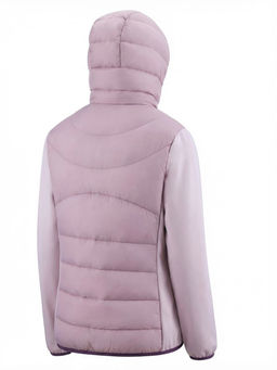 Куртка женская гибридная стёганая с капюшоном с графеновой подкладкой розового цвета 9630_1R