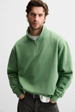 BASIC QUARTER ZIP SWEATSHIRT - Zara фото 47