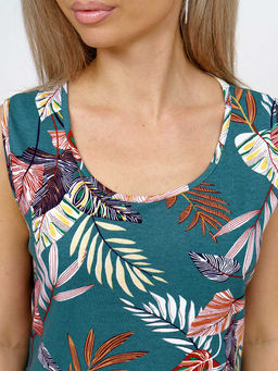 Сарафан женский, цвет голубой бордовый