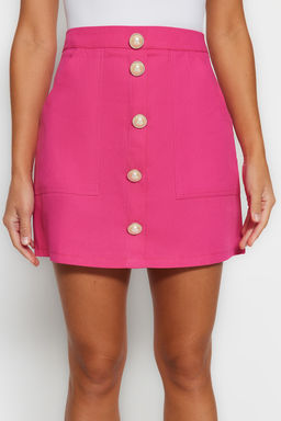 Fusya Onden Dugme Detayl? Mini Boy Dokuma Etek TWOSS23ET00356