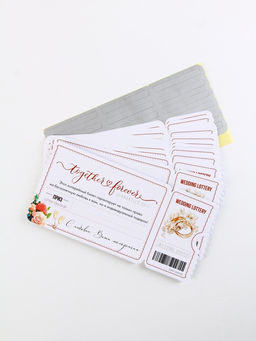 Цена за 20 шт. Свадебная лотерея «Вместе навсегда», 8×16.5 см