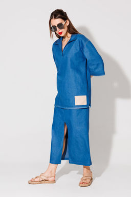 Джемпер NIKVA н478-3 синий  фото 4