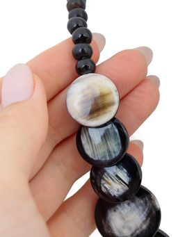 Украшение бусы из рога № Р-1158 - Ганг фото 4