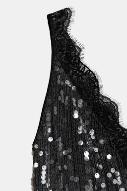 ZW COLLECTION LACE SEQUIN TOP - Zara фото 6