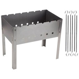 Мангал сборно-разборный 400х240х350мм, 0,35мм с 6 шампурами арт. 182520 /Mallony/