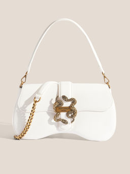 Женская сумка с ручкой JUST CAVALLI ICONIC SNAKES Артикул 4450718, белый