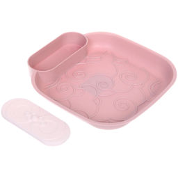 Цена за 2 шт. Тарелка пластиковая "SEGRETO"21*23*3,5см пыльная роза