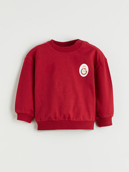 Bisiklet Yaka Galatasaray Bask?l? Erkek Bebek Sweatshirt