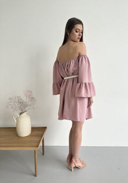 Платье AURA 3208-164 ПЫЛЬНО-РОЗОВЫЙ