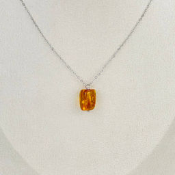 Кулон на цепочке из Янтаря 45 см +