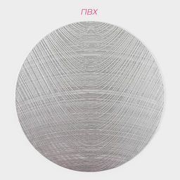 Салфетки сервировочные на стол Доляна Волна, d=38 см, 4 шт., серебряные  фото 3