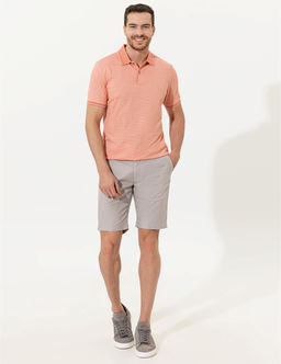 Gri Regular Fit Bermuda _ort