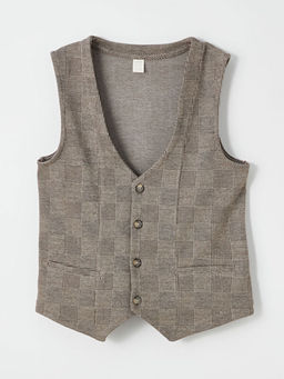 Ekose Erkek ?ocuk Yelek