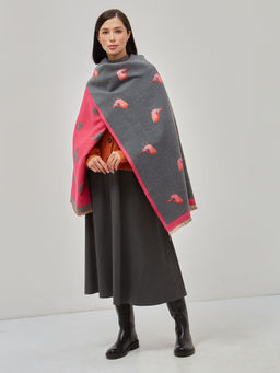 в составе шерсть ! теплый двусторонний палантин - Tantino фото 3