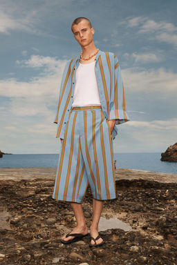STRIPED RELAXED FIT BERMUDA SHORTS LIMITED EDITION