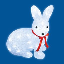 ULD-M2732-040/STA WHITE IP20 RABBIT-1 Фигура светодиодная Зайчик, 40 светодиодов, размер 27*15*32 см, цвет свечения-белый, IP20. - Volpe фото 2