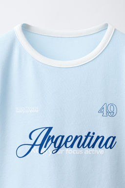 CAMISETA ESTAMPADO ARGENTINA / Azul