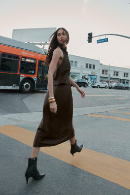 SATIN MIDI SKIRT - Zara фото 15