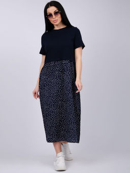 Платье "Виттория 2" синий, вискоза/кулирка (М)