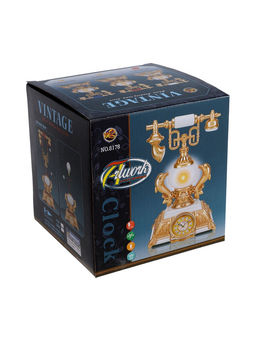 Часы-светильник "Ретро телефон", белый, с будильником, 28.5 х 18 х 18 см