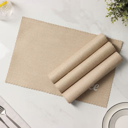 Салфетки сервировочные на стол Доляна Coffee, 4 шт., 44×29 см, бежевые