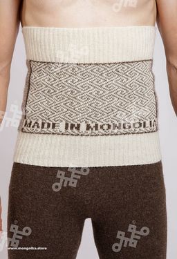 Пояс вязаный из 100% монгольской шерсти