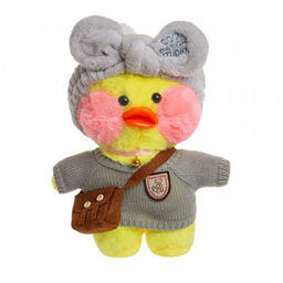 Мягкая игрушка Утенок Лала Фанфан Lalafanfan 25см желтый