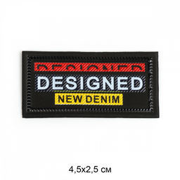 Аппликация пришивная арт.TBY.SHEV.52 4,5х2,5см цв.черная основа уп.20шт