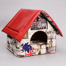 Дом с крышей из искусственной кожи, 37 х35 х 42 см, мебельная ткань, микс - Пижон фото 7