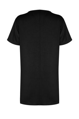 TRENDYOLMILLA Ekru Bisiklet Yaka K?sa Nervurlu Esnek Orme Mini T-shirt Elbise TWOSS24EL01013  фото 7