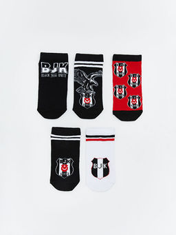 Be?ikta? Desenli Erkek ?ocuk Patik ?orap 5li