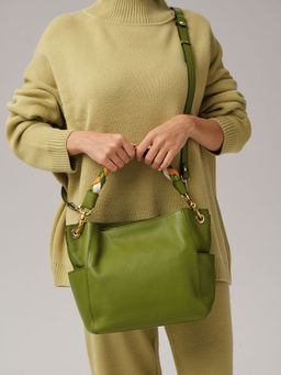 Кожаная сумка Azaro 30785 зеленый бамбук