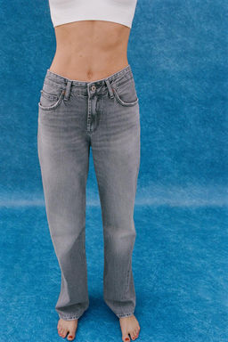 TRF WIDE-LEG MID-RISE FULL LENGTH JEANS - Zara фото 15