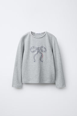 AGES 6-14 / STRIPED PYJAMAS WITH BOW DETAIL - Zara фото 3