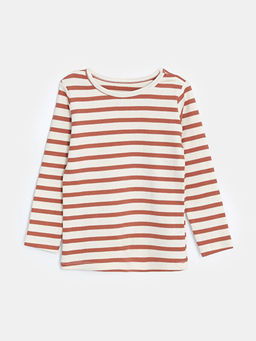 Bisiklet Yaka ?izgili Erkek Bebek Ti??rt