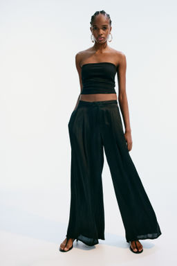 Pantal?n amplio de sat?n - H&m фото 5