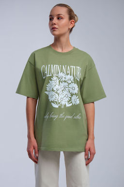 Арт. 31131 Футболка женская оверсайз 44-52 (5 шт) Цвет:полынь - Калинка фото 2