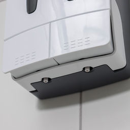 Диспенсер для жидкого мыла, механический, двойной по 500 мл, пластик, белый