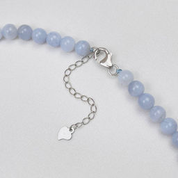 Колье на увеличение из Голубого агата 45 см +