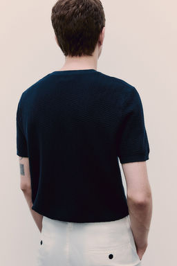 Camiseta en punto texturizado Regular Fit - H&m фото 4