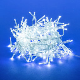 ULD-S0300-200/DTA WHITE IP20 FIRECRACKER Гирлянда светодиодная с контроллером Фейерверк, 3м. 200 светодиодов. Белый свет. Провод прозрачный. ТМ Uniel