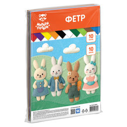 Цветной фетр Мульти-Пульти А4 10л. 10цв., 1мм (ФЦ10_06858)