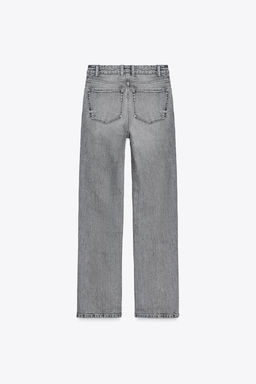 TRF STRAIGHT HIGH-WAIST JEANS - Zara фото 6