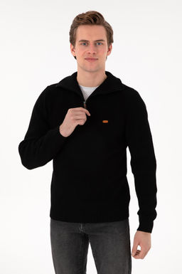 Свитер Regular Fit Yarim Fermuar черный
