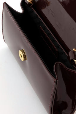 Женская бордово-красная сумка из лакированной кожи - U.s. polo assn фото 7