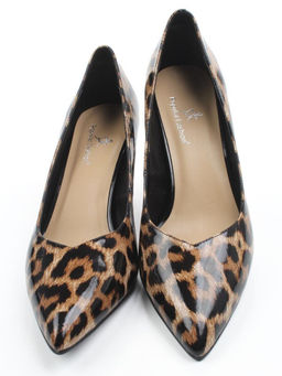06-A43A-541PC BLACK/LEOPARD Туфли женские "Лодочки" (натуральная кожа)