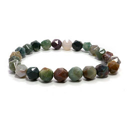 Браслет из камня 8мм с огранкой Яшма привлекает денежные потоки