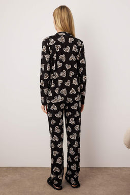 Trendyolmilla Pembe %100 Pamuklu Leopar Kalpli Orme Pijama Tak?m? THMAW25PT00142  фото 15